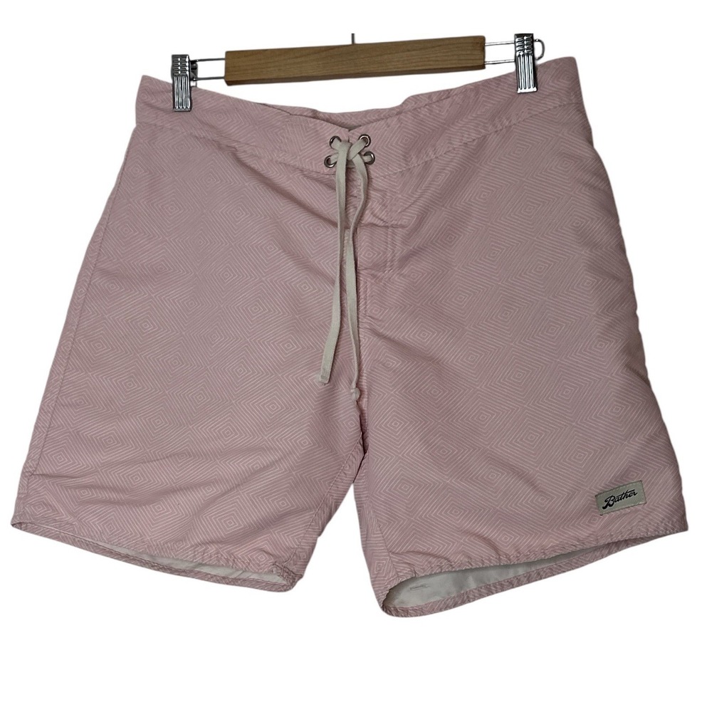 BATHER  Swim Shorts‎ Mens Size 30 Pink Beach Outdoor Vacation Resort Pockets
